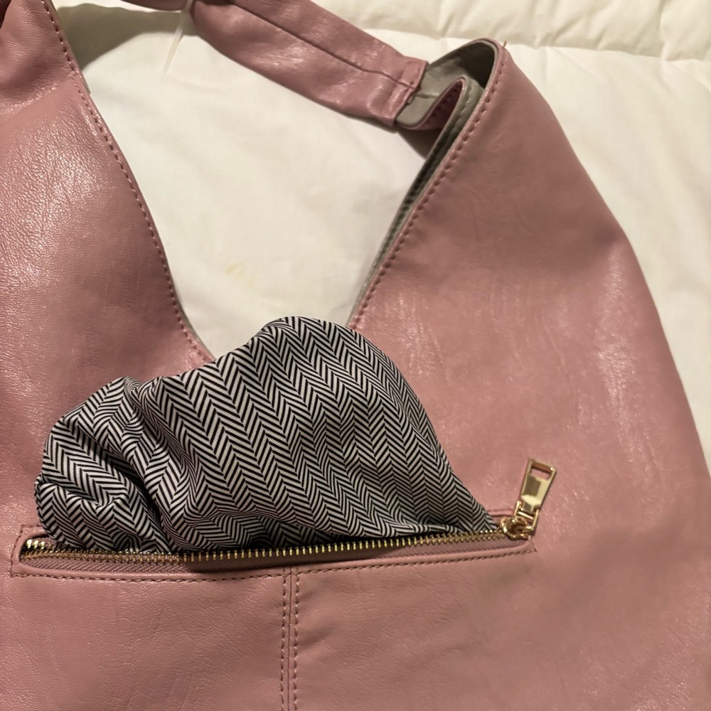 Chic Mauve faux Leather Hobo Bag - Picture 5 of 7